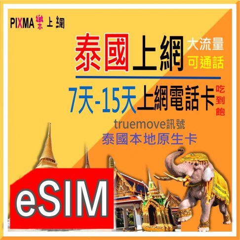 ■eSIM_泰國7天~15天上網■ 1