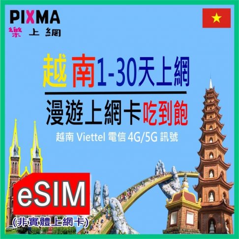 ■eSIM_越南漫遊1~30天上網■ 1